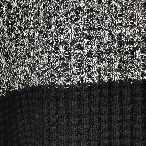 Gap Black Marled Colorblock Chunky Knit Pullover Collared Sweater - Picture 11 of 14
